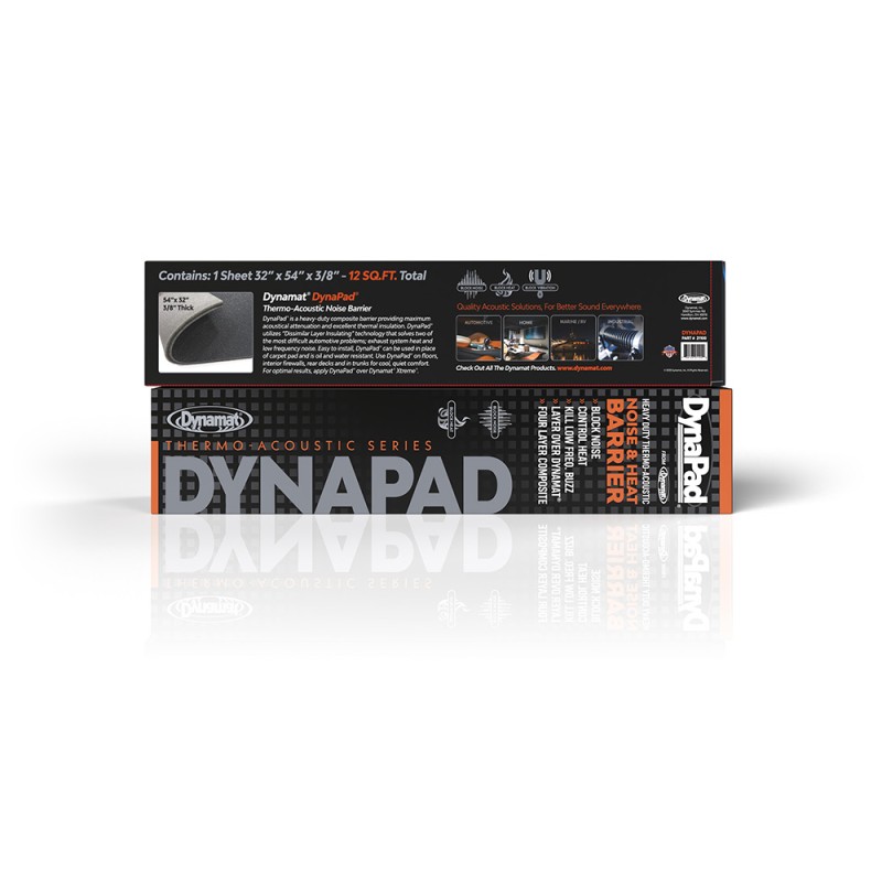 dynapad Dynamat – Redução profunda de ruído e isolamento térmico para veículos.